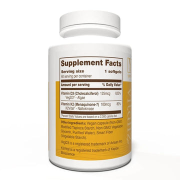 Vitamin D3 K2 - 100% Natural Plant-Based